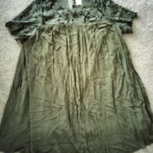 Lane Bryant Size 24 Olive Dress